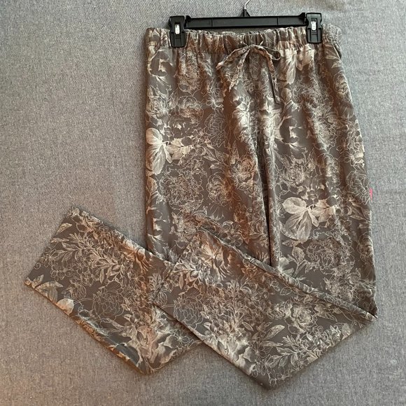 NWOT Silky Gray Floral Xhilaration Sleepwear Pants size Medium - Picture 2 of 11
